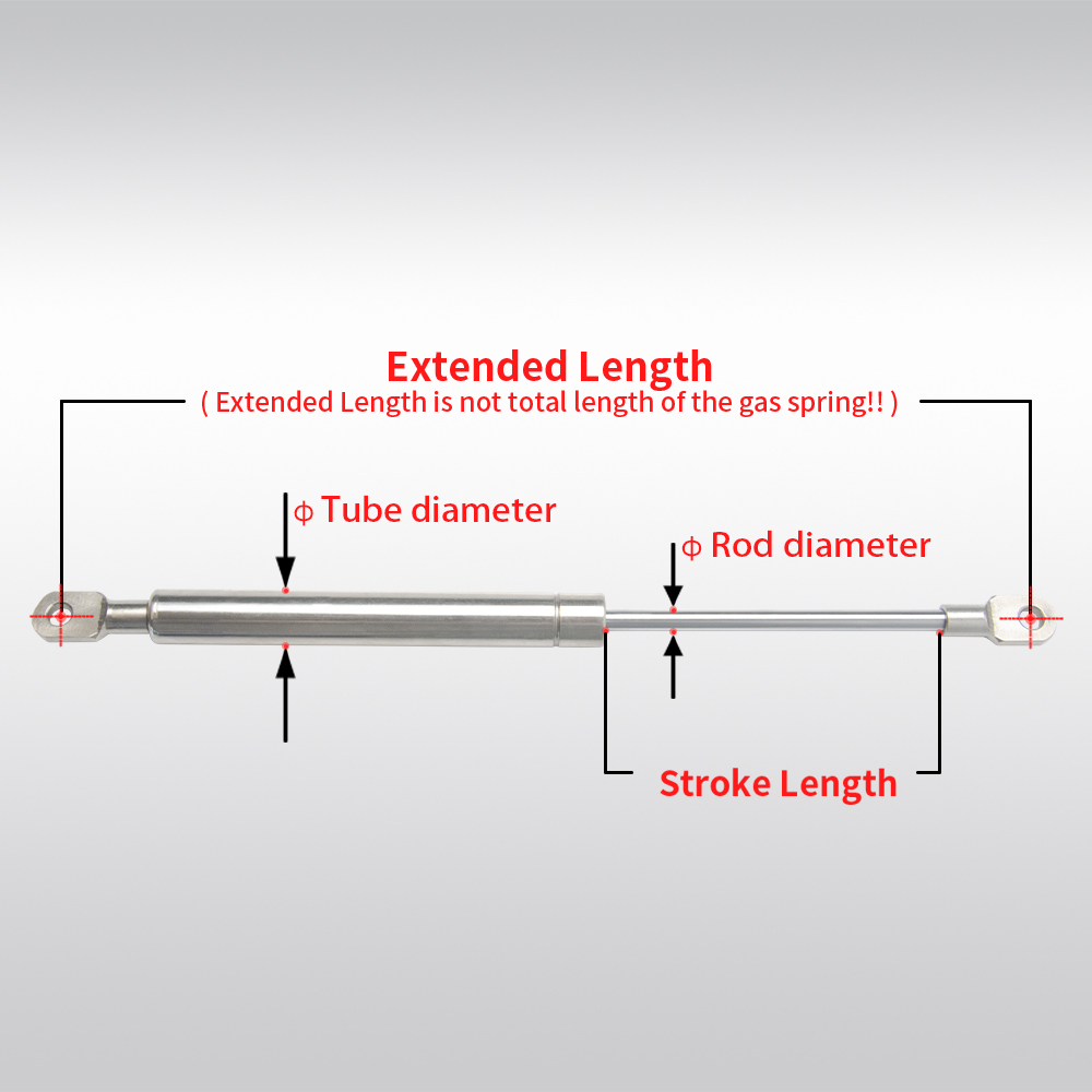 Nylon Socket 450 - 650mm  Easy-Lift Gas Spring Shock Absorber - 0