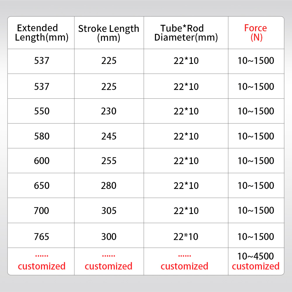 T Bracket 200 - 400mm Easy-Lift Gas Spring Shock Absorber